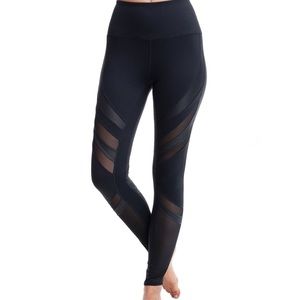 🆕💖 LA Society Oxygen Diagonal-Mesh Leggings Blk